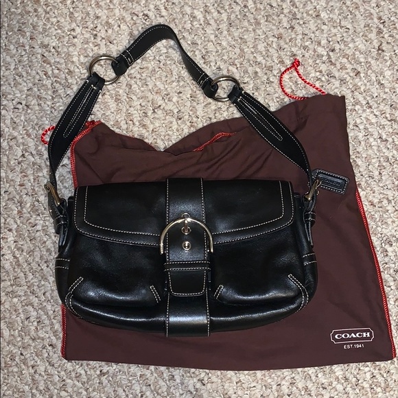 Coach Handbags - Authentic black Coach shoulder purse!